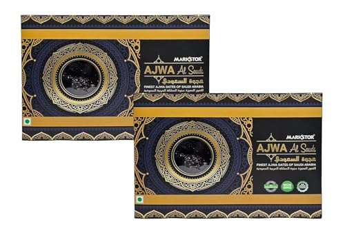 Image of MARKSTOR Fresh, Ajwa Al-Saudi - Finest Original Ajwa Dates (Khajoor /Khajur) Of Madina, Saudi Arabia - 1 Kg [500G X 2] Dates