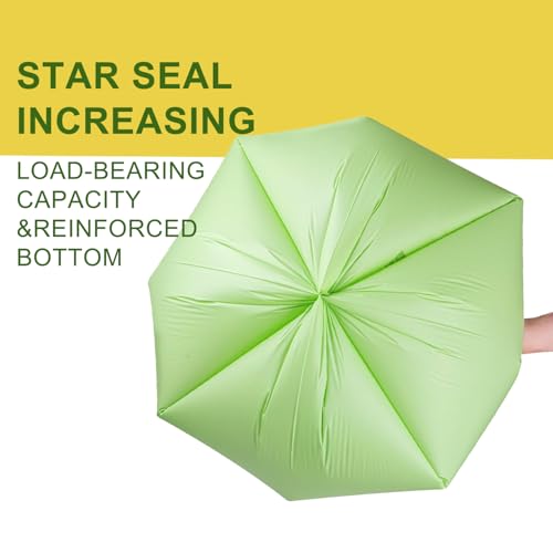 Compostable Bags,Mini Compost Bags for Countertop Bin Kitchen Food Scrap Waste Bags,BPI & OK Compost Home Certified for Kitchen Bathroom Office Car - Image 6