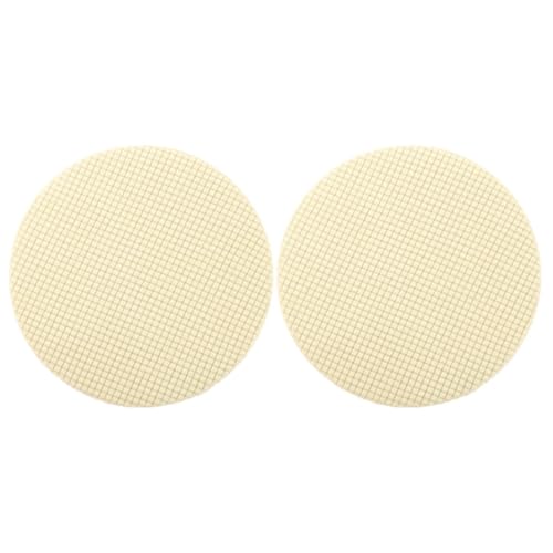 HOMOBABE Funda Elástica 2 Piezas de Poliéster Beige para Taburete Redondo y Estirable para Sillas de Restaurante y Hotel