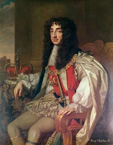 Peinture murale Portrait de Charles II Peter Lely en toile haut de gamme de 60x90cm