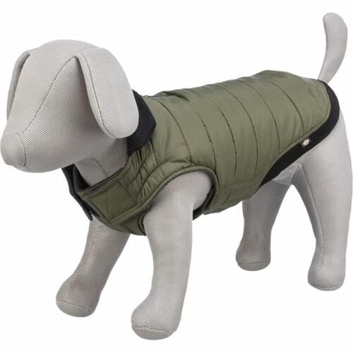 Arlay Mantel, Hundebekleidung für kleine Hunde, Größe S: 36 cm, Dunkelgrün