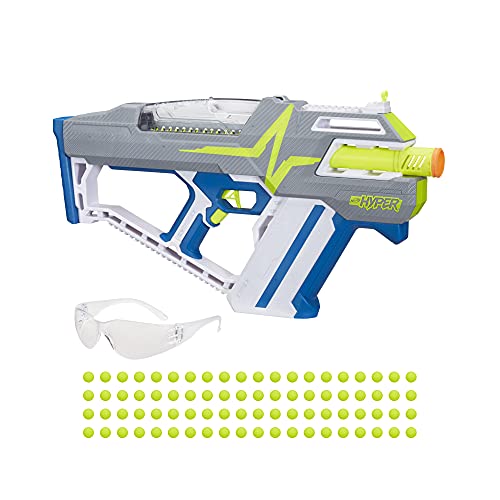 Nerf Hyper Mach-100 Fully Motorized Blaster, Eyewear, Up to 110 FPS Velocity, Easy Reload by Nerf - Used condition - US$32.21