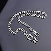 iplusmile Clip Pocket Watch Chain- Silver Plated Pocket Chain for Men- 14inch Length, Secure your Watch in Place, Fit Great for Men #1