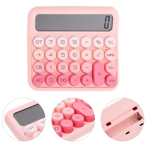 Calculadora de gran pantalla y diseño degradado rosa decorativo 3