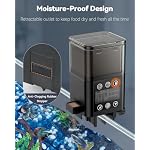 Pawfly Automatischer Fischfutterautomat für Aquarium Auto Timer Fischfutterautomat für Aquarium 320 ml Fischfutterspender für Pulver, Pellets und Granulat, batteriebetrieben (inklusive) – Bild 3