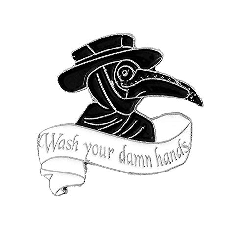 Plague Doctor Enamel Pin Beak Face Steampunk Brooches Cartoon Badge for Lapel Pin Buckle Jewelry Gift