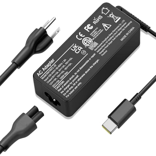 100w 20V 5A Ac Adapter Laptop Charger for Lenovo Yoga 9 9i 7 7i,Yoga Slim 7 Pro,ThinkBook 15 16,ldeapad 5 Pro 100W USB Type c Laptop Charger Power Cord