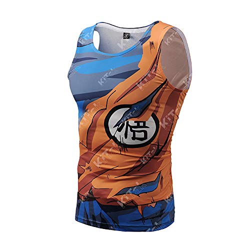 Anime Dragon Ball Costume Battle Damaged Goku Workout Compression Tank Tops for Men Anime Dragon Ball Costume Battle Damaged Goku Workout Compression Tank Tops for Men
