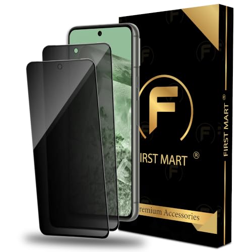 Image of FIRST MART Privacy Tempered Glass for Google Pixel 8, 2 Pack | Anti-Spy 9H Screen Protector, Edge-to-Edge, Case-Friendly, Scratch Resistant, Bubble-Free