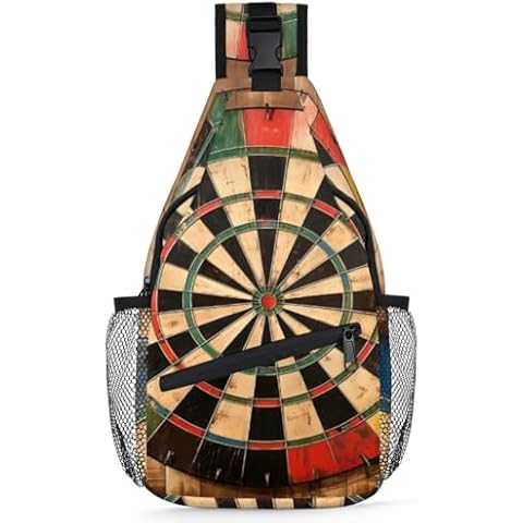 TropicalLife Dart Board Printed Sling Backpack Women Men Crossbody Sling Bag Small Shoulder Chest Bag Daypack Fanny Pack for Travel Hiking Sport Cover