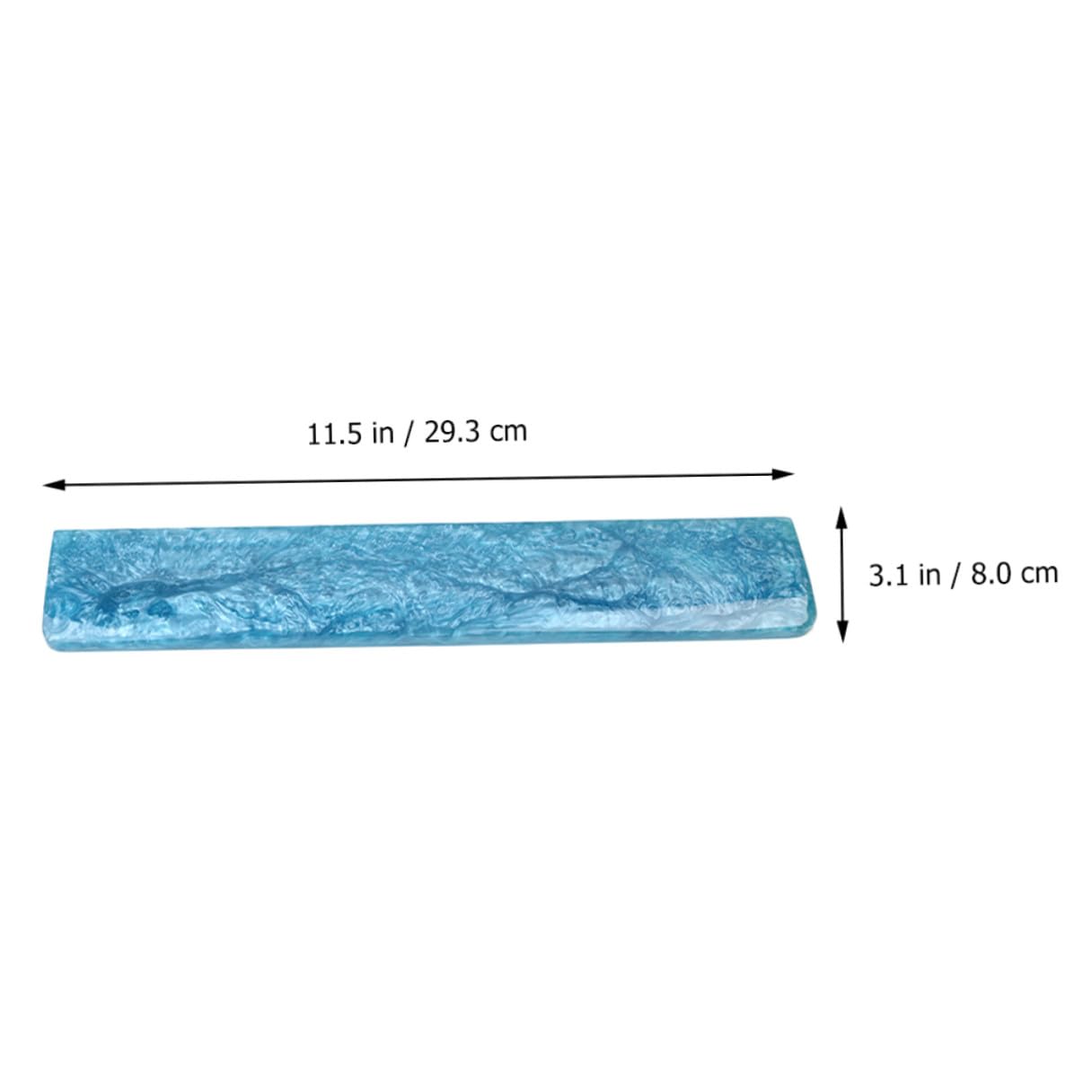 Abaodam Cuscino Poggiapolsi per Tastiera Poggiapolsi Tastiera Resina Epossidica Blu Supporto Ergonomico Elastico 61 Tasti