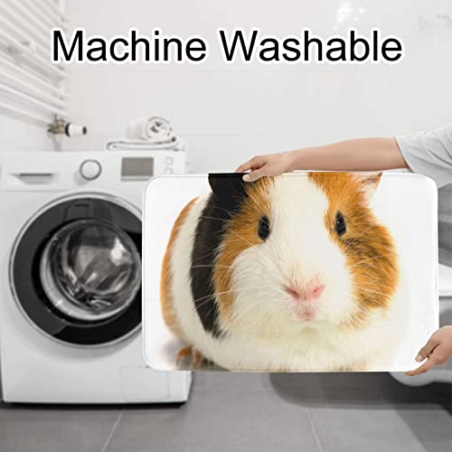 DEPILA Badezimmer 3-teiliges Badezimmerteppich-Set mit niedlichem Meerschweinchen-Druck 3-teiliges Badezimmerteppich-Set mit Badematte + Kontur + Toilettendeckelbezug, rutschfeste Unterlage Sets – Bild 8