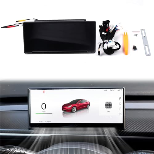 Image of Upgraded Head Up Display for Tesla Model Y Juniper 2025+, 8.9 Touch Screen Instrument Cluster with CarPlay & Android Auto Real-Time Vehicle Info Display