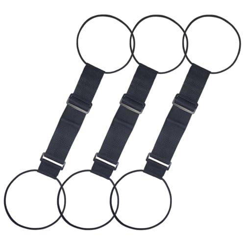 Image of 3 Elastic Fastening Luggage Straps, Adjustable, Durable, Water-Resistant, Travel Belt for Luggage Over Handle, Black