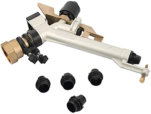 Irrigatore da Giardino Irrigazione Prato Automatico Agricolo Frutteto Prato Grande Gamma di Copertura Irrigazione Pioggia Pistola 1.5 "Interfaccia Filettatura Femmina Lunga Distanza di Spruzzo Pisto