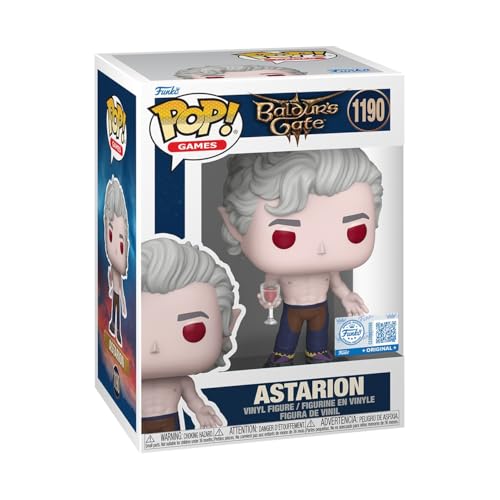 Funko Pop! Games: Baldur's Gate 3 - Astarion - Shirtless - Amazon Exclusive - Collectable Vinyl Figure - Gift Idea - Official Merchandise - Toys for Kids & Adults - Video Games Fans