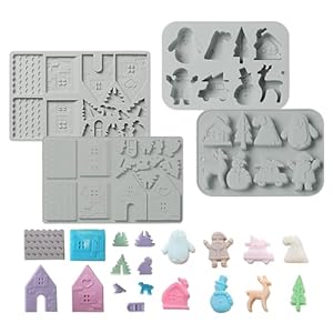 Fyfjur AM024 Weihnachts-Silikon-Schokoladenformen 2er Set