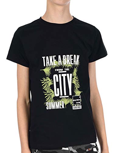 Kinder Jungen T-Shirt 100% Baumwolle 30047 Schwarz 152/158 Cover