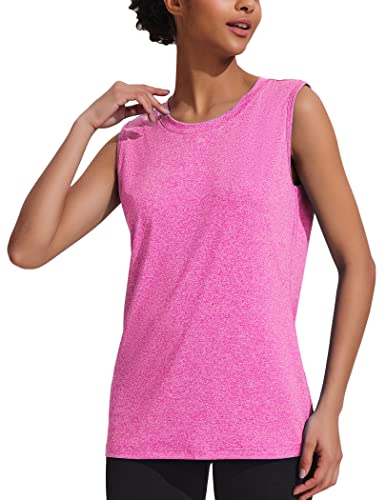 COOrun Womens Sleeveless Athletic Shirts Exercise Running Tank Tops Loose