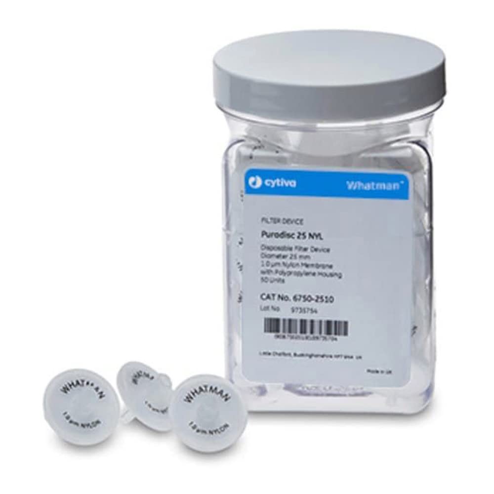 Whatman 6753-2502 Nylon Puradisc 25 Syringe Filter, 0.2 Micron (Pack of 1000)