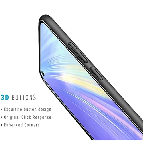 Image of Mobile Back Cover Case for Realme 6 (Silicone Case|CameraProtection|Black SC1510)