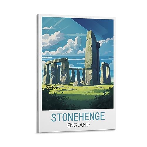 Poster Stonehenge de voyage vintage pour décorer une grande chambre à coucher