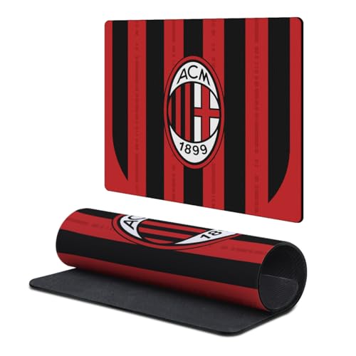 Head Case Designs Officially Licensed AC Milan Home 2024/25 Crest Kit 9.84 x 11.81 x 0.12 inches (250 x 300 mm) - S Gaming Office Desk PC Keyboard Mouse Mat Pad