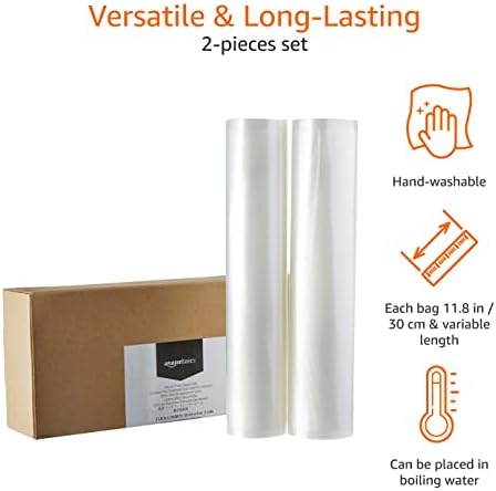 Amazon Basics Vacuum Food Sealer Roll, 30 cm x 6 metre, Pack of 2