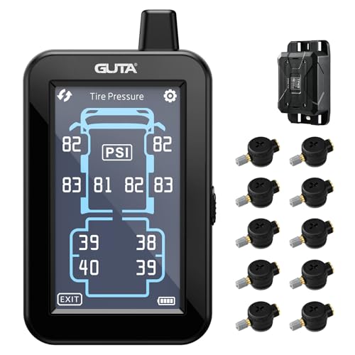 GUTA Tire Pressure Monitoring System, Trailer TPMS with Color Tou...