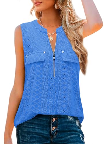 Bulotus Womens Sleeveless Summer Tops 2024, Pink Tank Tops for
