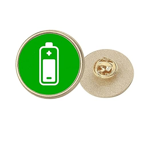 Broche Clip Métal Doré Charge Vert Carré Accessoire de Luxe Taille M
