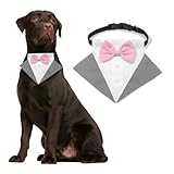 Matériau de qualité : Ce collier pour chien est fabriqué en coton doux et léger, facile à nettoyer et à entretenir. Sa couleur smoking classique, son nœud papillon et ses boutons décoratifs mettront votre chien en valeur.