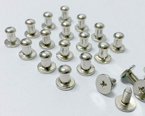 100pcs 8x5mm Silver Button Studs Spikes Screw Back Screwback Nailhead Rock Biker Punk DP209