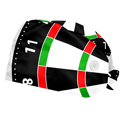 Casquette pour hommes femmes anti-transpiration avec motif cible de fléchettes, lot de 2