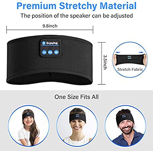 ePalZoneXP Wireless Bluetooth 5.4 Headphone Music Eye Mask Stereo Headphones Earphone Music Headband Sleep Headphones for Side Sleepers Sports Headphone Outdoor UK (BLACK) - Image 3