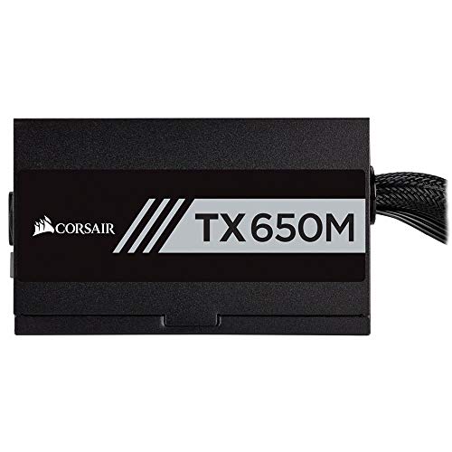 Corsair TX650M Serie TX-M, Alimentatore PC, Semi Modulare, 80 Plus Gold EU, 650 watt