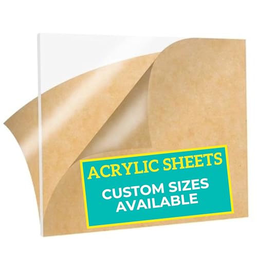 Cut to Size Plexiglass - Window Replacement Plexiglass - Window Replacement Parts - Cut to Size Acrylic Sheets - 1/8 Acrylic Sheet - Acrylic Sheets for Laser Cutting - Laserable Blanks - Wedding Party