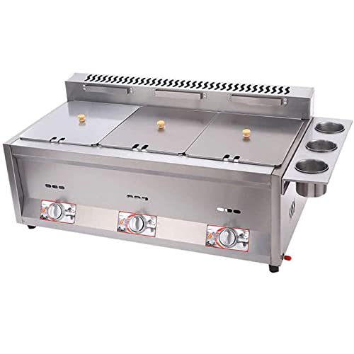 CGLYYDS Fritteuse mit Doppelzylinder-Gas, 18 l große Arbeitsplatten-LPG/Gas-Fritteuse, einstellbare Feuerkraft, mit Frittierkörben für die Restaurantküche, leicht zu reinigen,A – Bild 3