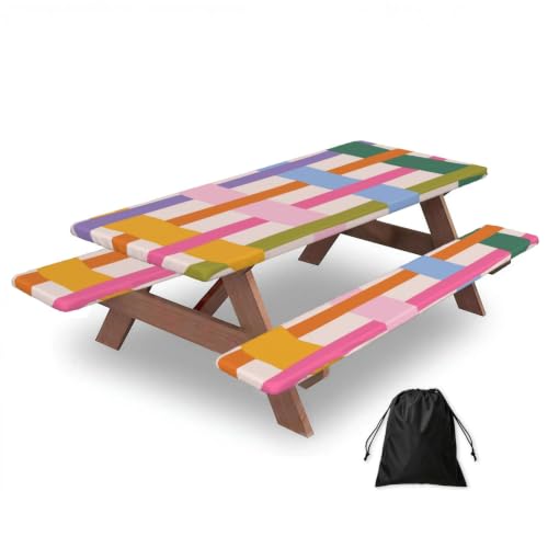 Mantel de picnic con fundas lavable para solucionar el viento en camping 2