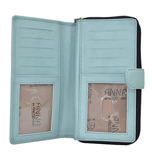 Anna by Anuschka Women's Hand Painted Leather Two Fold Wallet-Cuddly Koala3