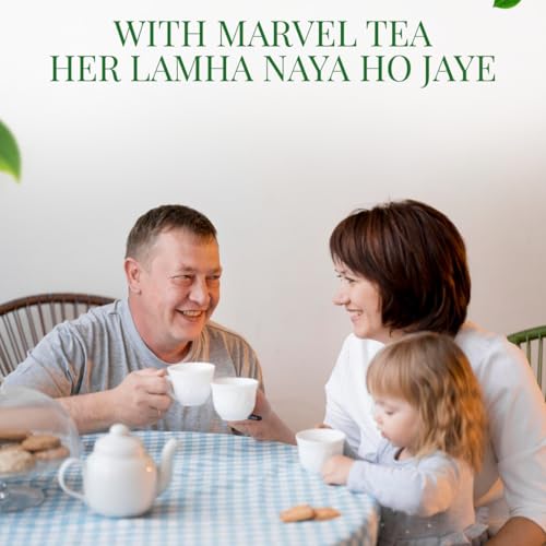 Image of Marvel Tea Elaichi Tea 1Kg, Handpicked Leaves & Natural Ground Cardamom From Assam & Darjeeling, Black Chai