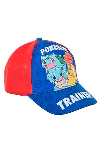 Pokemon Gorro para Niños, Diseño Squirtle Bulbasaur Charmander y Pikachu Gorra de Beisbol Gorra de Verano Infantil, Regalo para Niños | Rojo | Ya disponible en tu tienda friki favorita! En mundofriki.es!