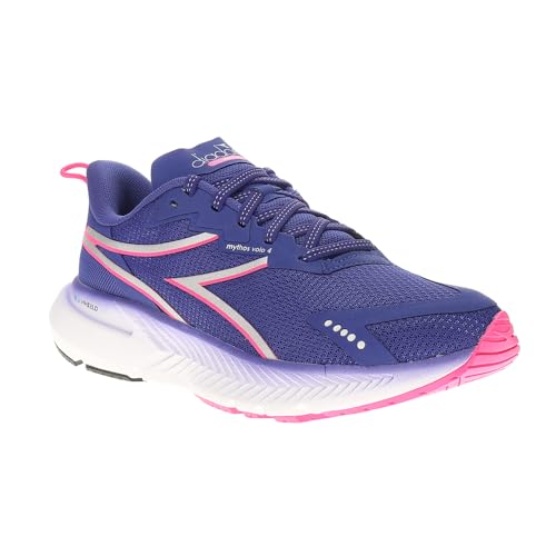 Diadora Womens Mythos Blushield Volo 4 Running Sneakers Shoes - Blue, Pink, White2