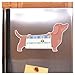Dog Feeding Reminder, Fridge Magnet with AM/PM Indication Chart and Moveable Dog Bowl Tracker