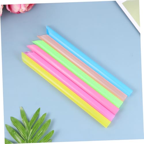 100 pitillos grandes coloridos de 19 cm para leche y té miniatura 5