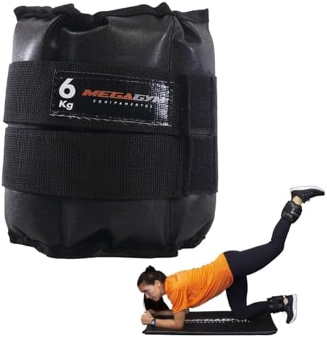 1 Unidade Peso Academia Caneleira Profissional 6kg Tornozeleira M...
