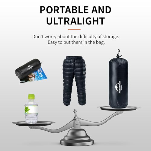 Image of Naturehike Down Pants,Men's Women's Puffy Pants,Winter Warm Outdoor Men Women Ski Snow Pants,Camping Hiking Pants