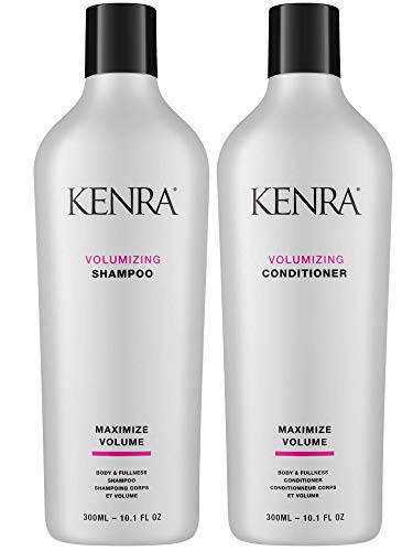 Kenra Volumizing Shampoo/Conditioner | Maximize Volume | Creates Body, Bounce & Fullness | Increases Volume By 30% | Extends Lift From Stylers By Up To 155% | Fine To Medium Hair | 10.1 fl. Oz (Set)