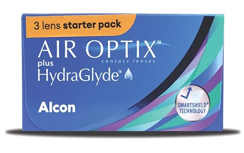 Image of Air Optix plus HydraGlyde | Monthly Contact lenses | Comfort from Day 1 to Day 30 | Clean, Power Lens (-2.25) | Pack of 3 | From Alcon