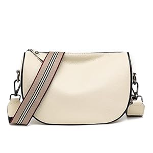 Armiwiin Crossbody Bag dames leer, brede riem lederen schoudertas, elegante schoudertas, buiktas voor dames, met…